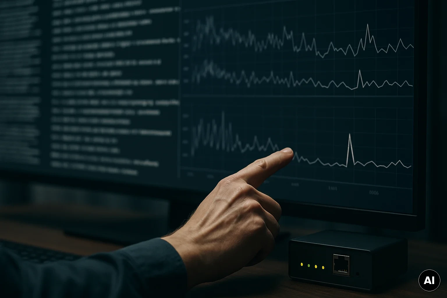 Monitor mit abstrakten Log- und Metrikverläufen zur zentralen Auswertung von Service-Account-Events