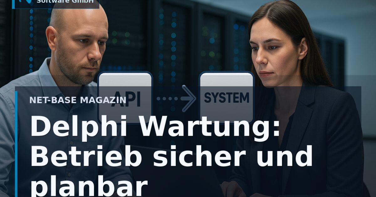 Architekturdiagramm mit Release- und Rollback-Pfad für die Wartung einer Delphi-Anwendung Open Graph / SEO