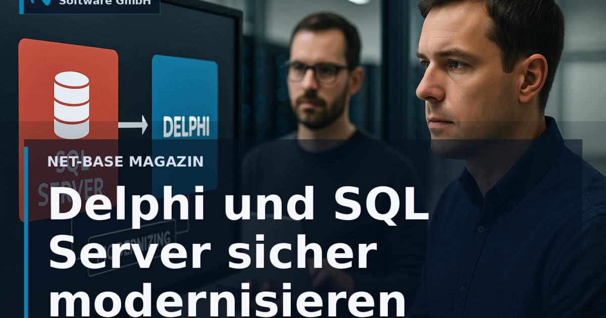 Architekturdiagramm zur modernisierten Delphi-Anbindung an SQL Server mit TLS und Verbindungspooling Open Graph / SEO