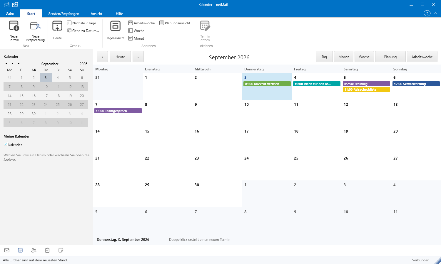 Monatskalender in netMail