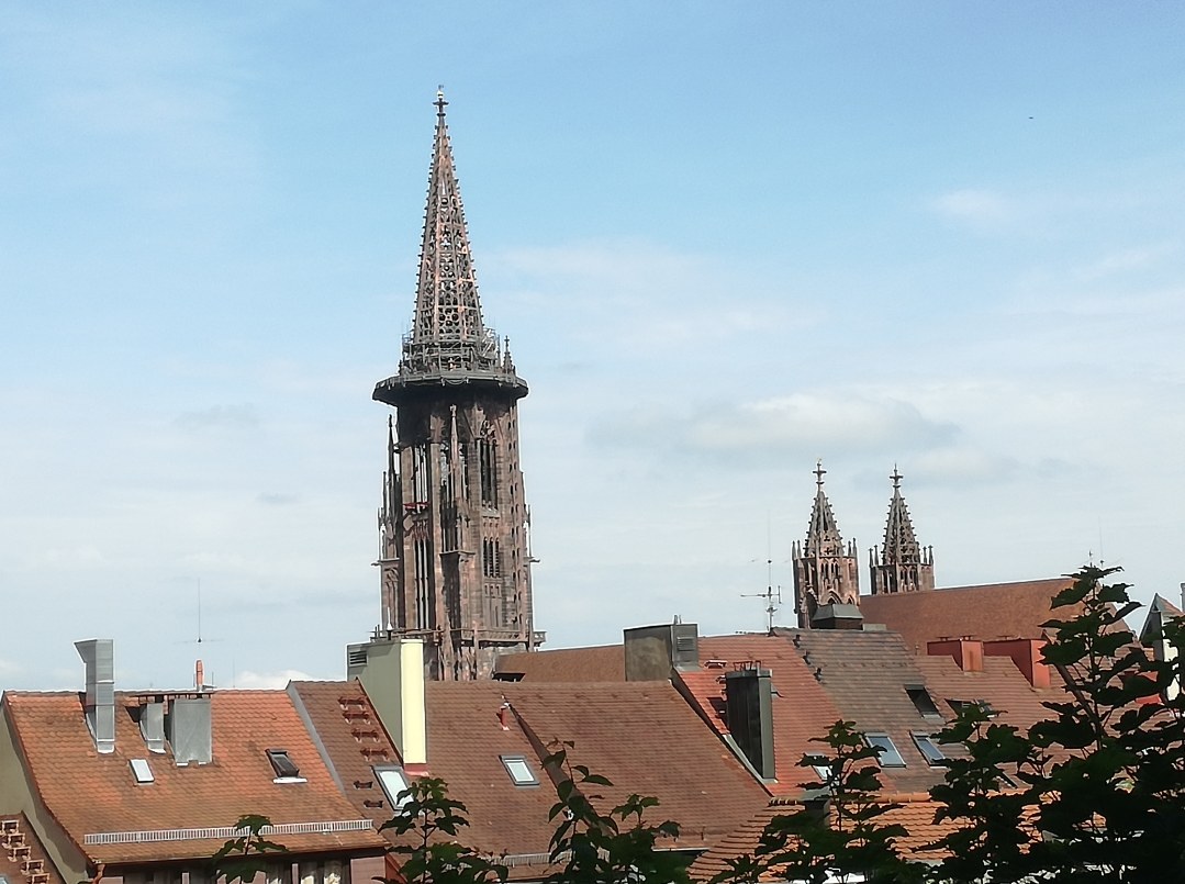 Freiburger Muenster als Wahrzeichen der Stadt