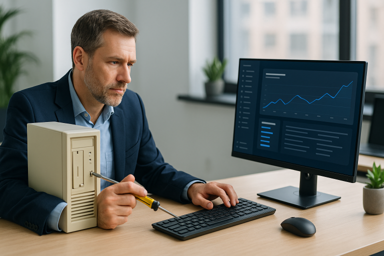 B2B-Technikszene zur Delphi-Modernisierung mit Fokus auf Architektur und Erhalt der Fachlogik