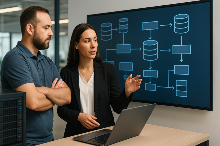 IT-Team plant die Ablösung einer Legacy-Datenbankanbindung mit Fokus auf Migration und Betrieb