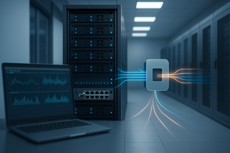 Server- und Netzwerkumgebung als Symbol für nginx Reverse Proxy vor einem Delphi-Backend